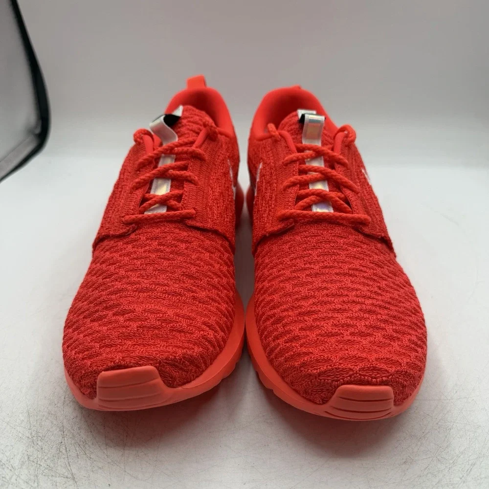Nike Roshe NM Flyknit Shoes Mens Sz 9 Bright Crimson/University Red 677243-604